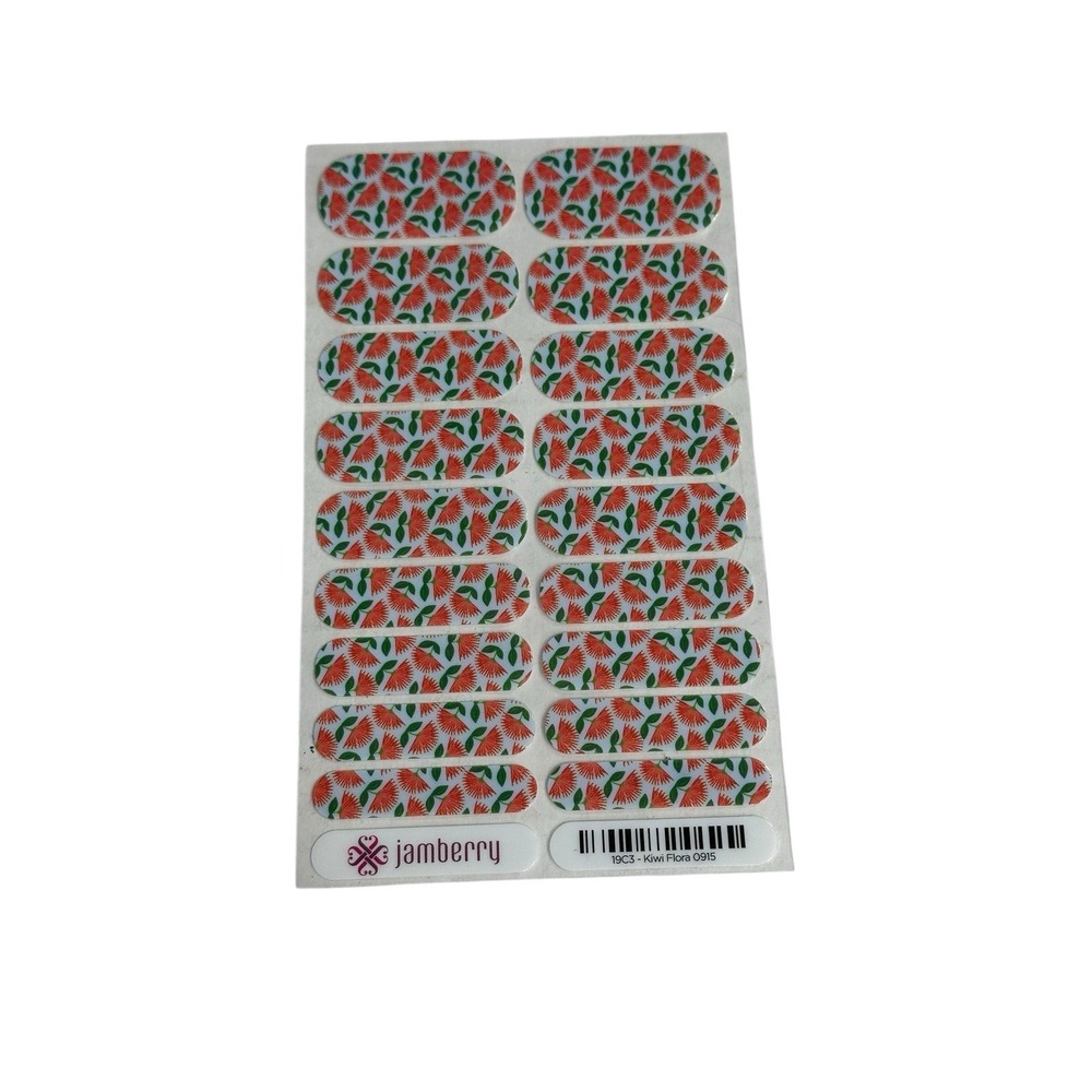 jamberry nail wraps art stickers decals‎ KIWI FLORA
